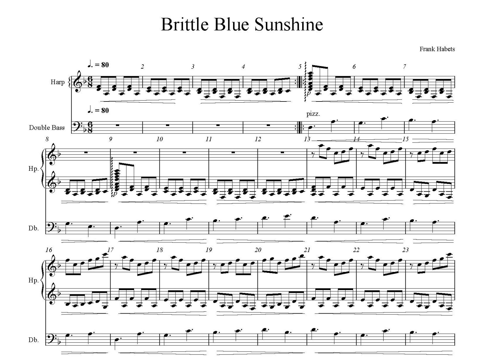 Brittle Blue Sunshine(complete) - partituur